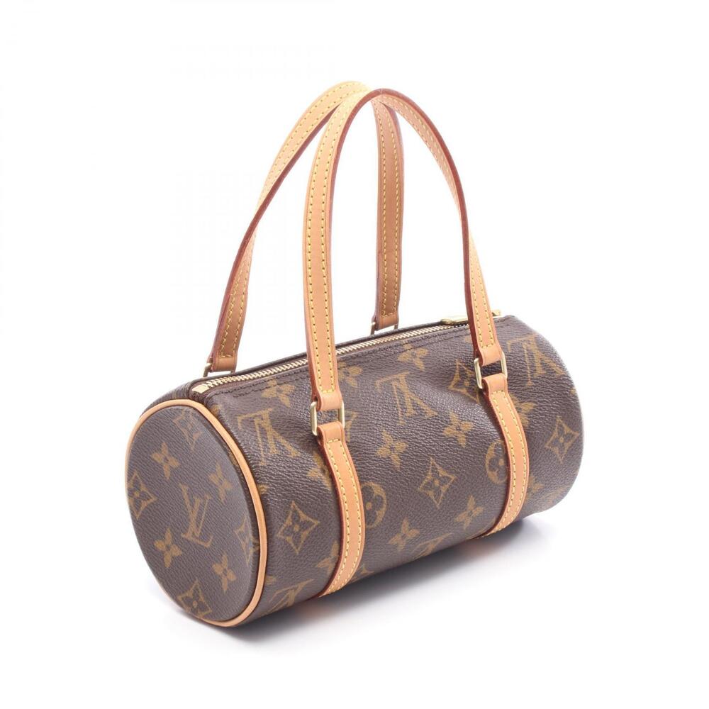 Louis Vuitton Papillon Monogram Handbag Canvas Leather Brown